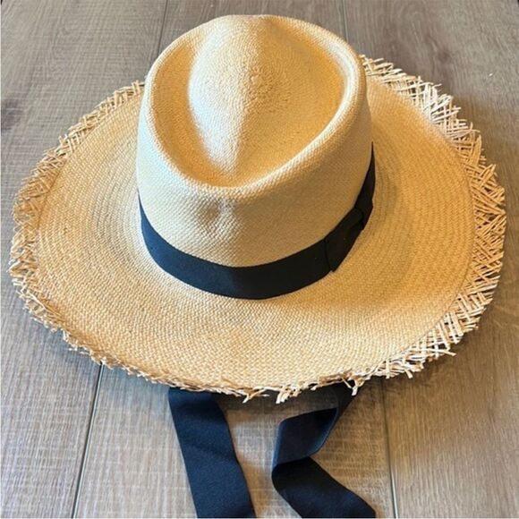 Anthropologie x Elegancia Tropical Straw Boater Size M - Picture 2 of 7